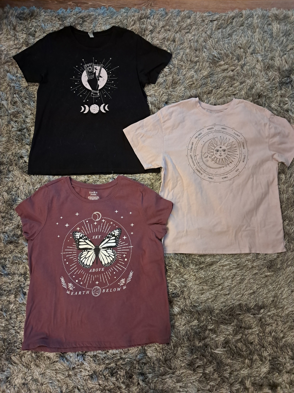 Celestial Zodiac Sun Moon Star Tee Bundle Tarot Cards  XL